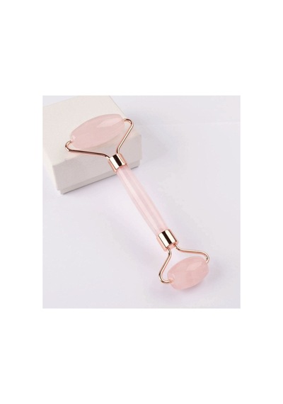 Pembe Kuvars Face Roller Yuz Masaj Tası Karışık