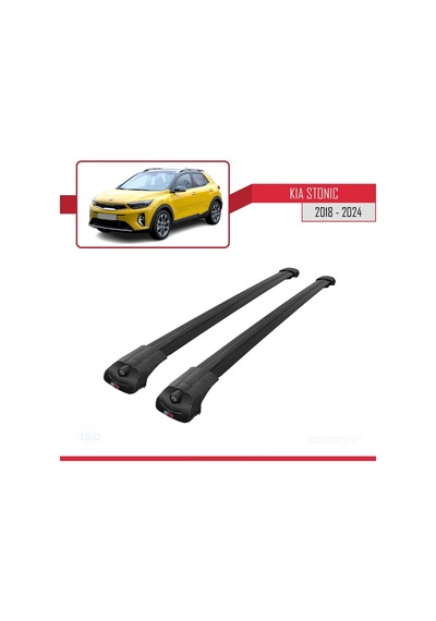 Kia Stonic 2018 Ve Sonrası İle Uyumlu Ace-1 Ara Atkı Tavan Barı Siyah