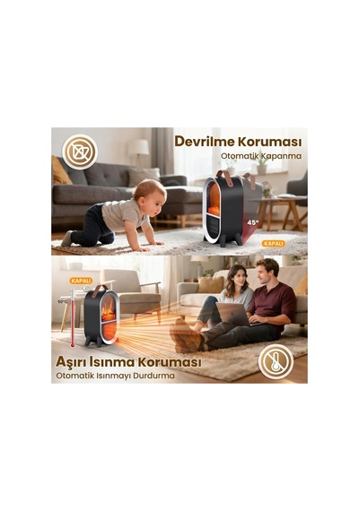 Ct-6055 Uludağ Taşınabilir Şömine