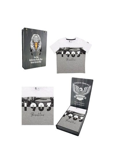 Galatasaray Bjk Tsrt 018-1 Kön Beşiktaş Orijinal Çocuk T-shirt Kişiye Özel Hediyelik Ahşap Kutulu Beyaz - Gri Galatasaray Bjk Tsrt 018-1 Kön Beşiktaş Orijinal Çocuk T-shirt Kişiye Özel Hediyelik Ahşap Kutulu Beyaz - Gri