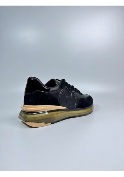 Daytex Premium Hakiki Deri Erkek Sneaker İthal Hava Tabanlı Siyah
