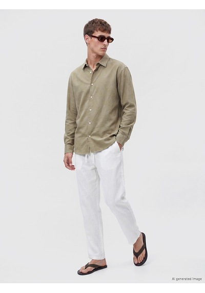 Lcw Vision Beyaz Regular Fit Armürlü Erkek Pantolon