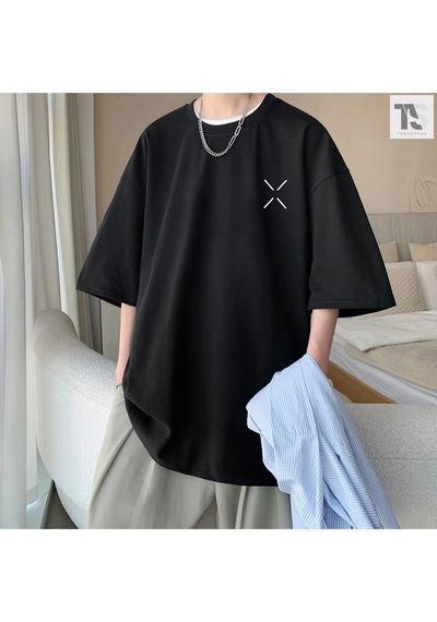 Startmore Startmore Unisex Si Yah Yeni Sezon Oversize Kalıp Yazlık T-shirt Siyah