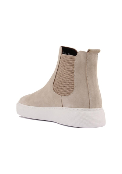 Shoetyle - Bej Hakiki Deri Süet Erkek Chelsea Bot 250-041 -1165 Bej