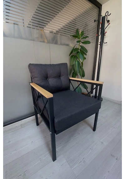 Safir Bahçe,balkon,cafe,teras,ofis,çayseti,koltuk,berjer Antrasit