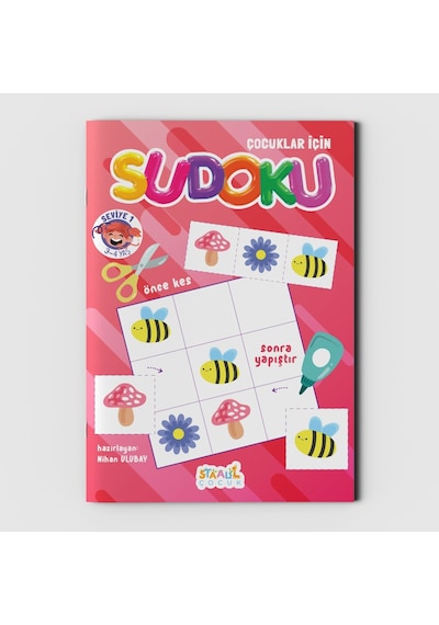 Çocuklar için Sudoku 3'lü SET - Seviye 1-2-3 3 Kitap