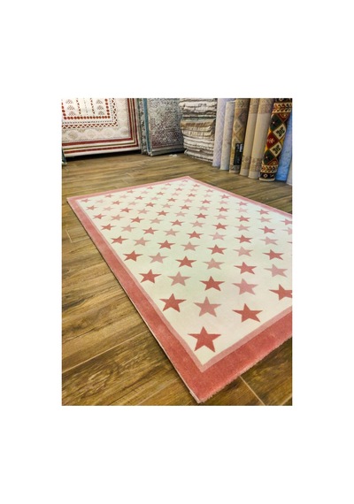 Hello Kids Kd29a Pembe-krem Halı