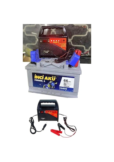 Akü Şarj Cihazı 6v - 12v 6 Amper Araç Aküsü Motor Aküsü Şarj Aleti Redresör