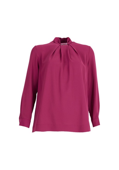 Aker 23aw02562112 Büyük Beden Bluz 23aw02562112 043 Mürdüm Mürdüm