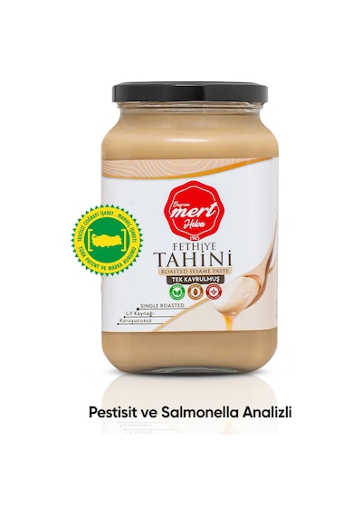 Mert Helva Tek Kavrulmuş Fethiye Tahini Cam 1 KG