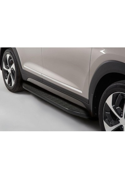 Omsa Line Opel Grandland B Hybrid 2025 Sonrası Blackline Mat Siyah Alüminyum Alınlı Yan Basamak