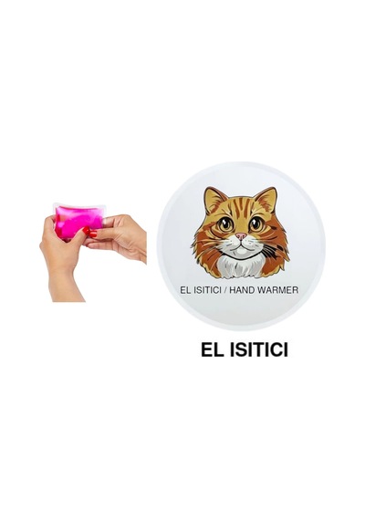 Sıa Kahverengi Kedi Cep Sobası,el Isıtıcı,sıcak Su Torbası Pvc 10x9,5cm Çok Renkli