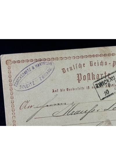 Deutsche Reichspost Antiye 1875 Yılı Alman Reich Döneminden 1/2 Ein Halber Groschen Kendinden Pullu Post Kartı Postadan Geçmiş
