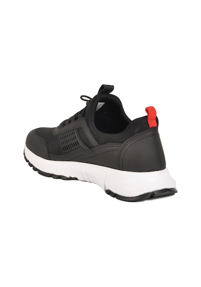 Siyah Kırmızı Hafif Esnek Kilit Bağcıklı Unisex Spor Ayakkabı Nans 6006 G Siyah-kırmızı