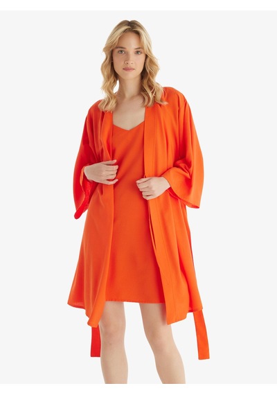 Blackspade Kadın Premium Ekovero Mercan Sabahlık C0t3n5o06 Mercan