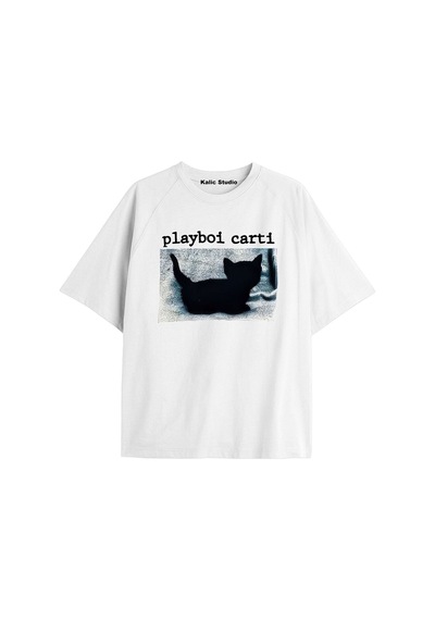Kalic Studio Beyaz Ünisex Playboi Carti T-shirt