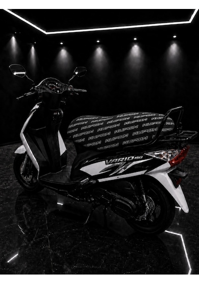 Kupon Sıyah Desenli Motorsiklet Sele Kılıfı 1.kalite Likrali Penye Yıkanabilir
