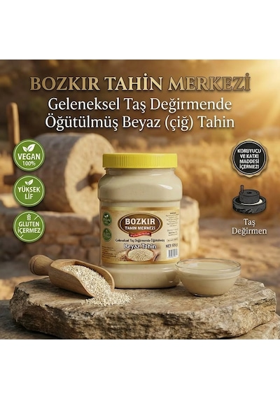 Bozkır Tahin Merkezi Doğal Taş Değirmen Beyaz Tahin 935 G