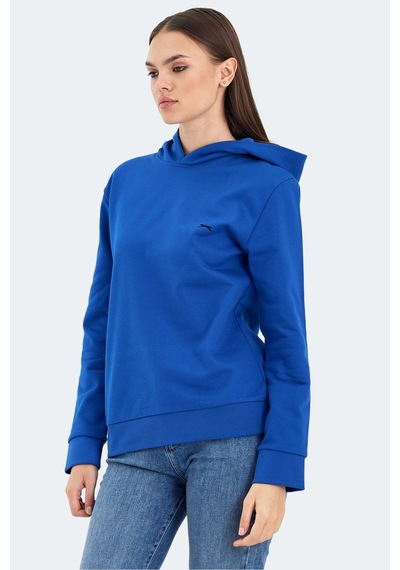 Slazenger Kathy In Kadın Kapüşonlu Saks Mavi Sweatshirt Saks Mavi