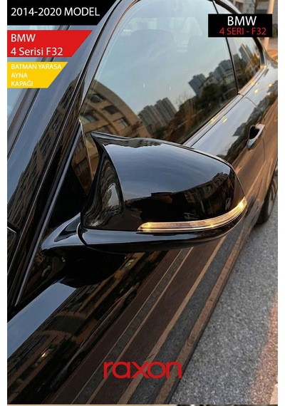 Bmw 4 Serisi F32 2014-2020 Batman & Yarasa Ayna Kapağı Parlak Piano Black Sport Tırnaksız Model