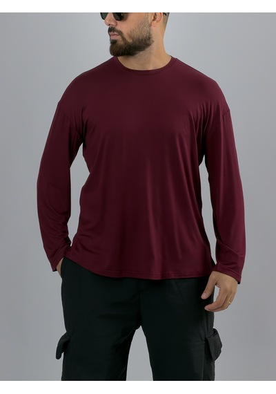Cocopelli Bordo Bisiklet Yaka Basic Erkek Sweatshirt Coc3544