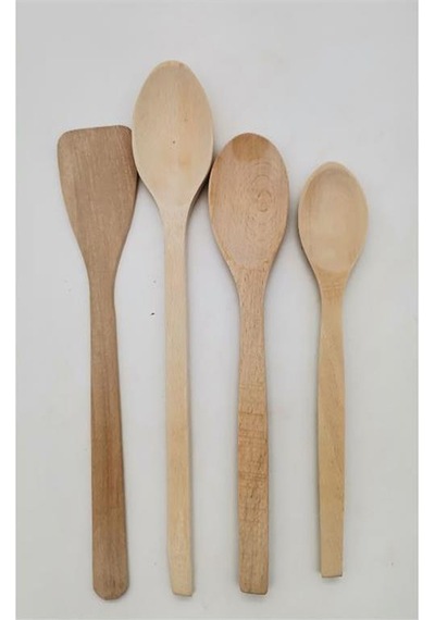Mutfak Ahşap Kaşık Set 4lü Balsa Ks-04 Çok Renkli