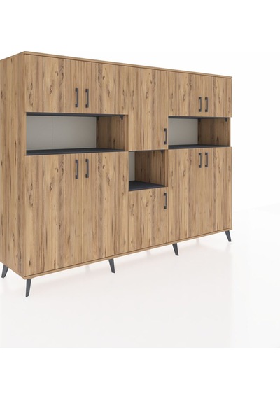 Hyperion Dolap 14 Raflı 10 Kapaklı 220x44x163 Çam-çam/antrasit Çam-çam/antrasit Hyperion Dolap 14 Raflı 10 Kapaklı 220x44x163 Çam-çam/antrasit Çam-çam/antrasit