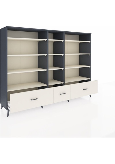 Hyperion Dolap 12 Raflı 3 Çekmeceli 220x44x163 Antrasit-aytaşı Antrasit-aytaşı Hyperion Dolap 12 Raflı 3 Çekmeceli 220x44x163 Antrasit-aytaşı Antrasit-aytaşı
