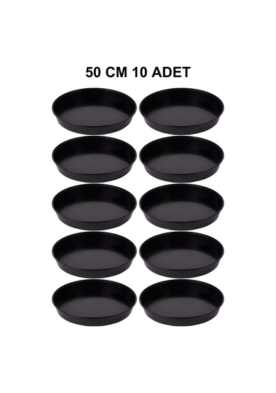 Grow Wizard Yuvarlak Saksı Altlığı 50 Cm 10 Adet Siyah