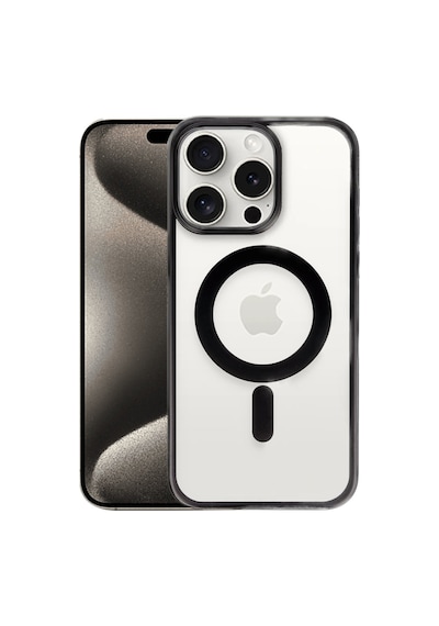 Apple iPhone  Uyumlu- 15 Pro Max Kılıf Erozi Magsafe Kapak - Siyah