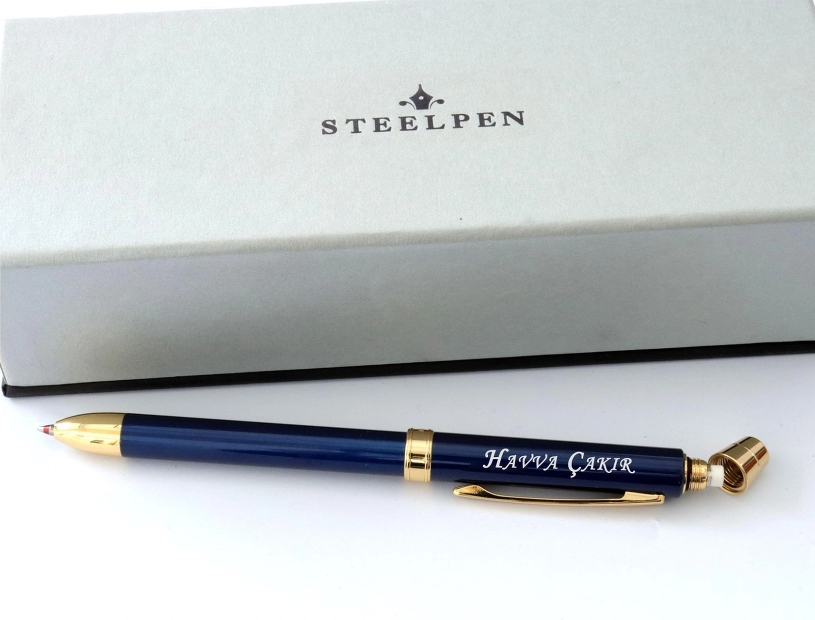 İsme Özel 3 Fonksiyonlu Steel Pen Metal Kalem Çok Renkli