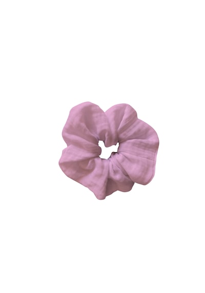 Dev Boy 3'lü Muslin Saç Lastiği Pamuklu Saç Tokası Set Pembe
