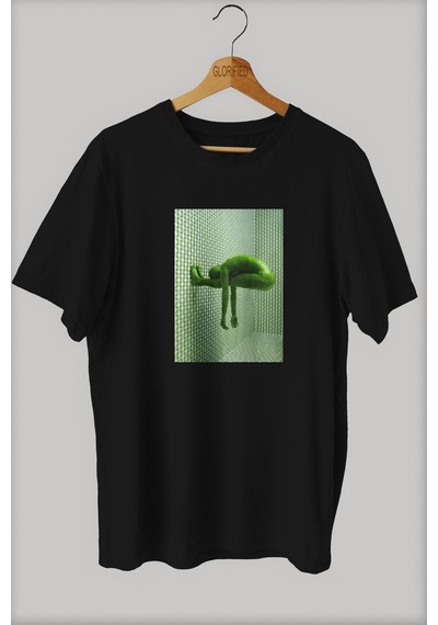 Noıssey -wed Irrasyonel Uyuyan Öcü Tasarım Baskılı Oversize T-shirt Tişört Sokak Tarzı Siyah