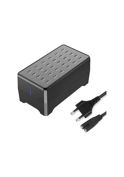 30 Port Type-c Çoklu Şarj İstasyonu 180w 30a Otel Ps Kafe Toplu Şarj Cihazı Wt268e