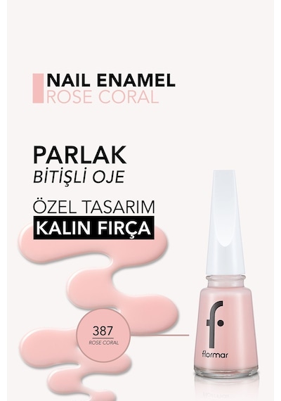 Flormar Sedefli Parlak Oje (PEMBE) - Nail Enamel - 397 Rose Coral - 8682536035972