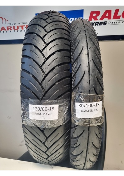 Hero Karizma Takım Lastik 120/80-18 Ve 80/100-18 Tl Tubeless - Dubleks Motosiklet Lastiği