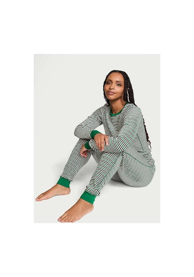 Victoria's Secret Termal Uzun Pijama Takımı Çam Yeşili