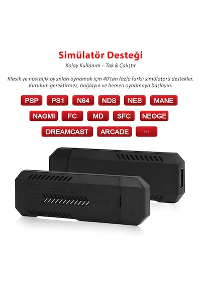 X2 Plus Game Stick Güncellenmiş Sürüm Oyun Kartı İyileştirilmiş, Retro i Oyun Konsolu