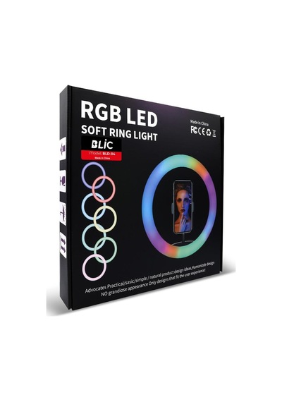 BLİC BLD-04 RGB LED SOFT RING LIGHT MJ30 +  TRIPOD AYAK TELEFON T
