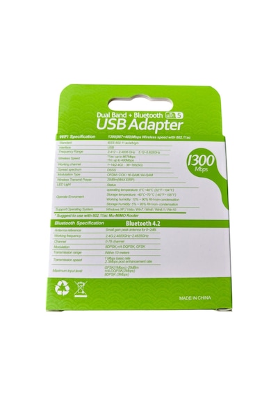 1300 Mbps Dual Band Usb 3.0 Adaptör Kablosuz Wifi Alıcı 2.4ghz 5ghz + Bluetooth 4.2-4936