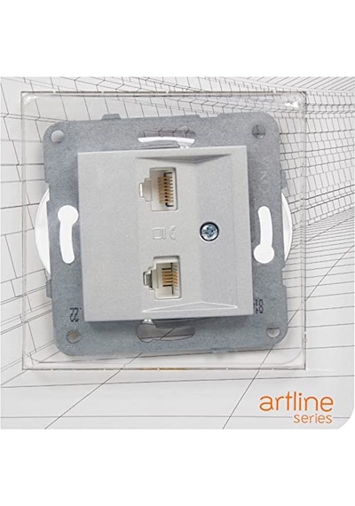 Novella/trenda Gümüş Data+nümeris Cat6+cat3 Mekanizma+düğme Kapak Diğer