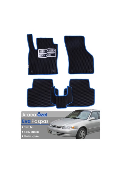 Toyota Corolla E110 1998-2002 Uyumlu Eva Paspas Tam Set Oto Paspas,kolay Montaj,araca Özel 132