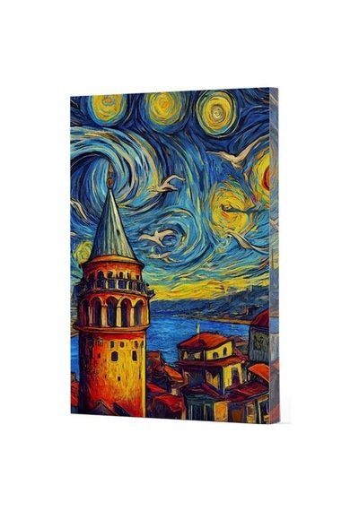 Van Gogh 5 - Galata Çizgili Yan Boyamalı Defter