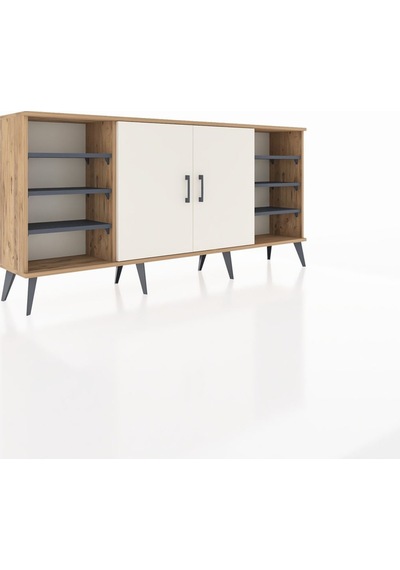 Arges Konsol 9 Raflı 2 Kapaklı 176x30x83 Çam-aytaşı/antrasit Aytaşı/antrasit Arges Konsol 9 Raflı 2 Kapaklı 176x30x83 Çam-aytaşı/antrasit Aytaşı/antrasit