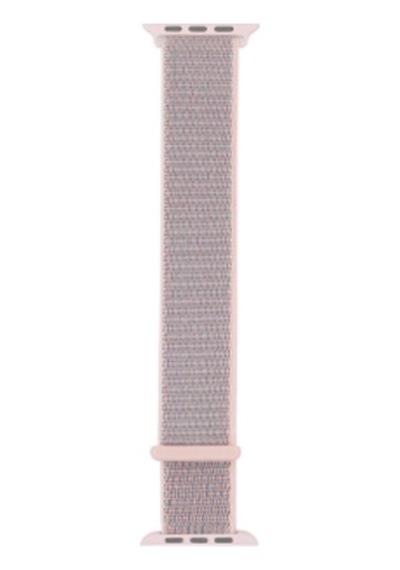 Apple Watch Uyumlu  38mm Kordon Band-03 Serisi Hasır Strap Kayış - Pembe Açık