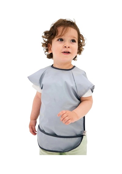 Miniboni Uzun Kol Önlük - Kısa Kol Önlük Seti - Grey
