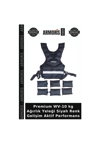 Premium Wv-10 Kg Ağırlık Yeleği Siyah Renk Gelişim Aktif Performans Belirtilmemiş