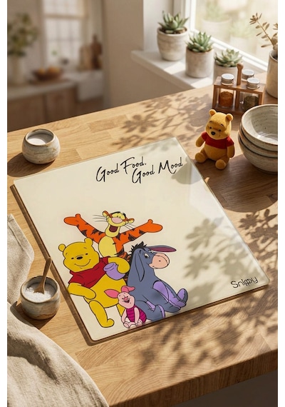 Snippy Pooh - Cam Kesme Tahtası Cam Kesim Panosu Dekoratf Cam Kesim Tablası 29 X 34 Cm Çok Renkli