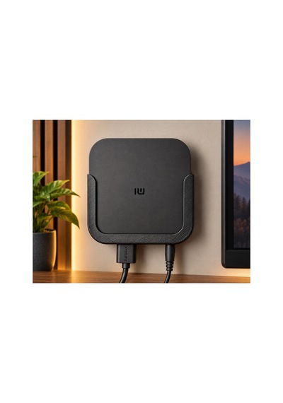 Mi Tv Box S Uyumlu Duvar Askı Aparatı Vidalı Tv Box Tutucu Stand Siyah
