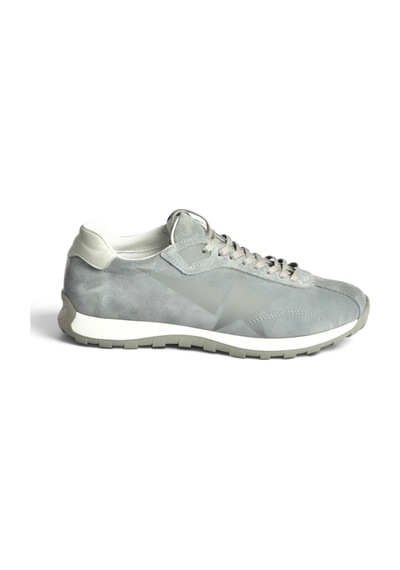 Fox Shoes Z312516661 Gri Hakiki Deri Süet Kadın Spor Ayakkabı Sneakers
